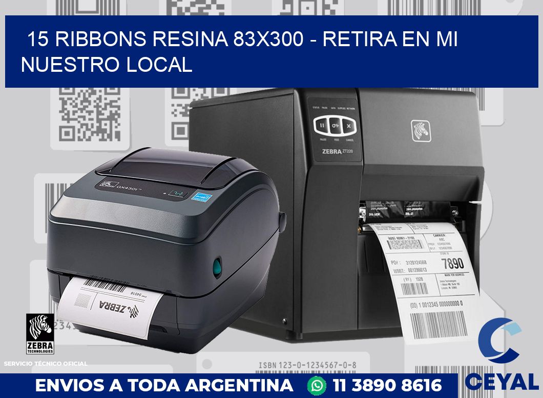 15 Ribbons resina 83x300 - retira en mi nuestro local
