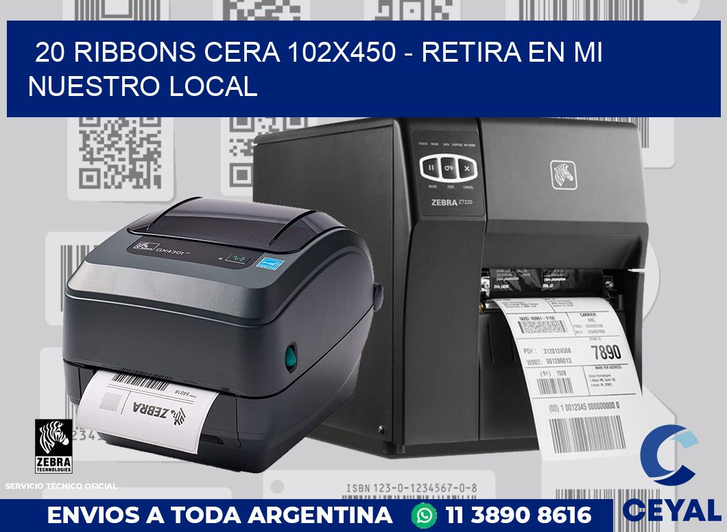 20 Ribbons cera 102x450 - retira en mi nuestro local