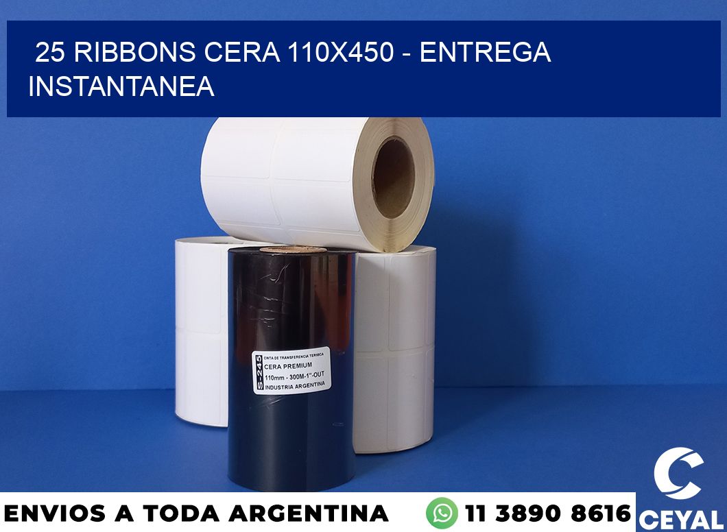 25 Ribbons cera 110×450 – entrega instantanea