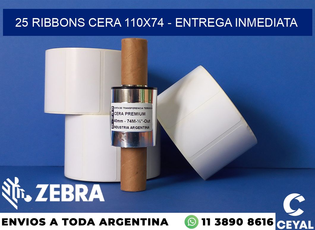 25 Ribbons cera 110x74 - Entrega inmediata