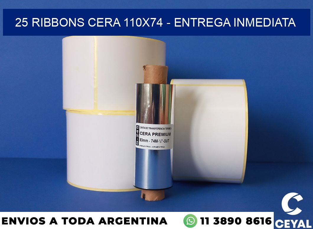 25 Ribbons cera 110×74 – Entrega inmediata