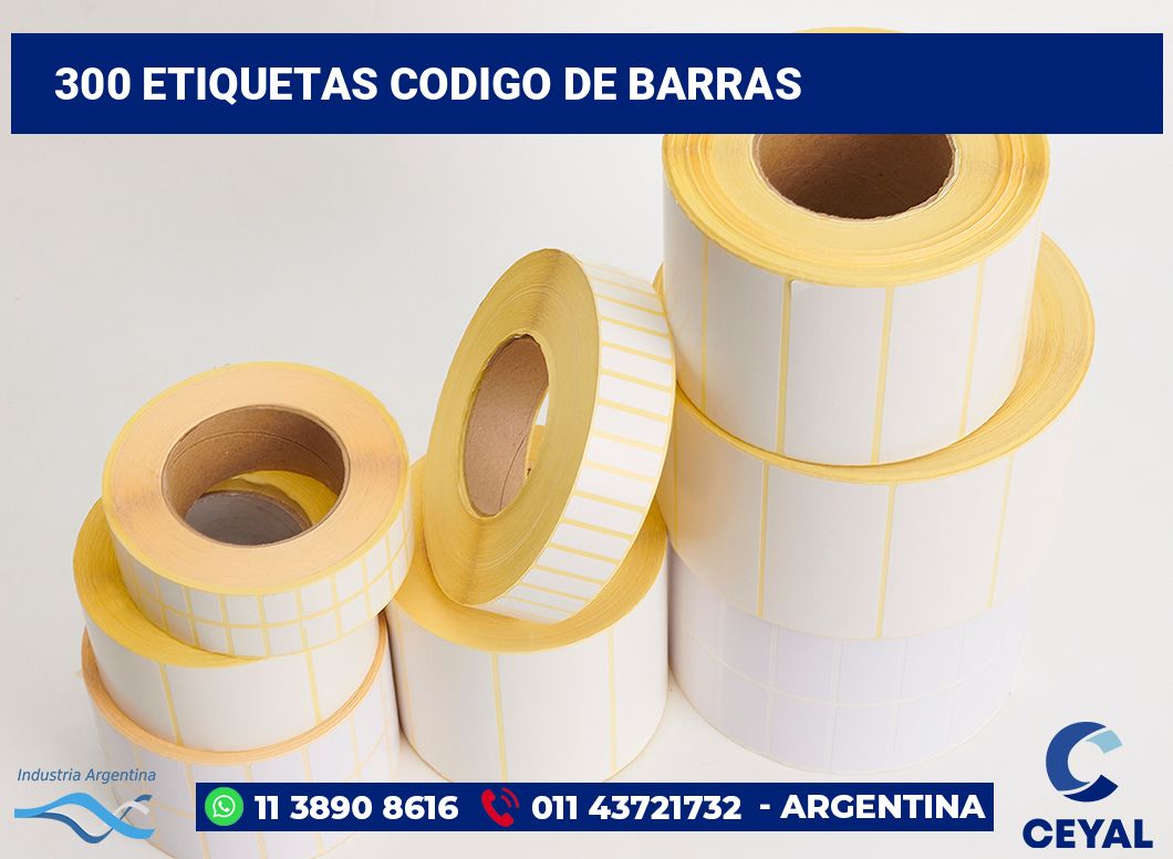 300 Etiquetas codigo de barras