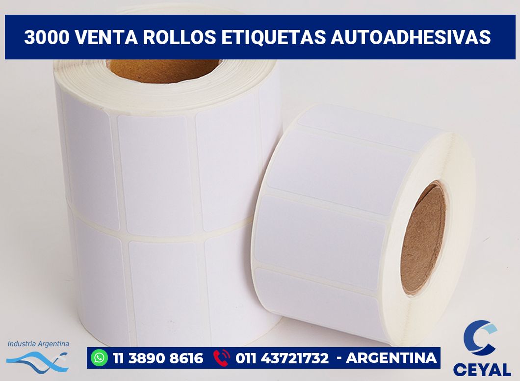 3000 Venta rollos etiquetas autoadhesivas