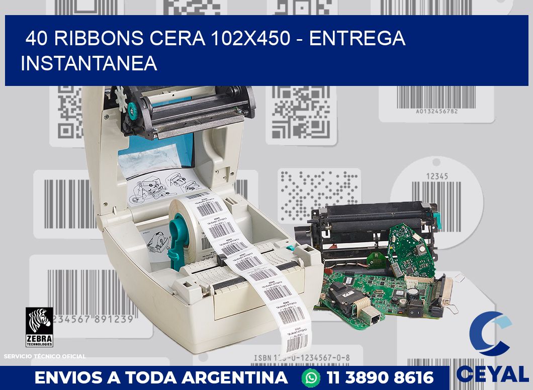 40 Ribbons cera 102x450 - entrega instantanea