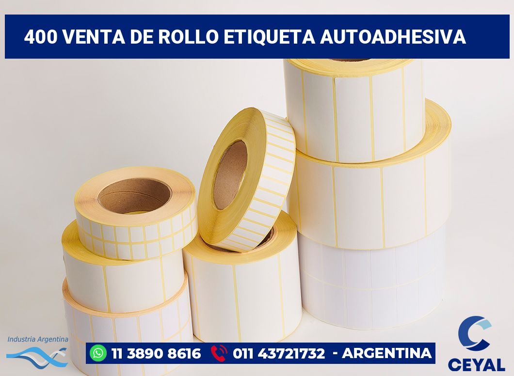 400 Venta de rollo etiqueta autoadhesiva