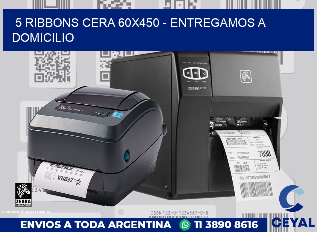 5 Ribbons cera 60x450 - entregamos a domicilio
