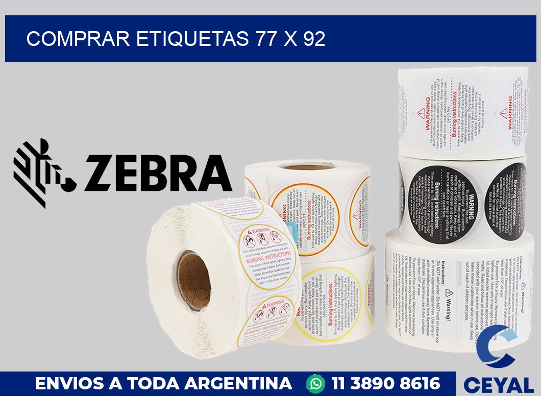 Comprar etiquetas 77 x 92