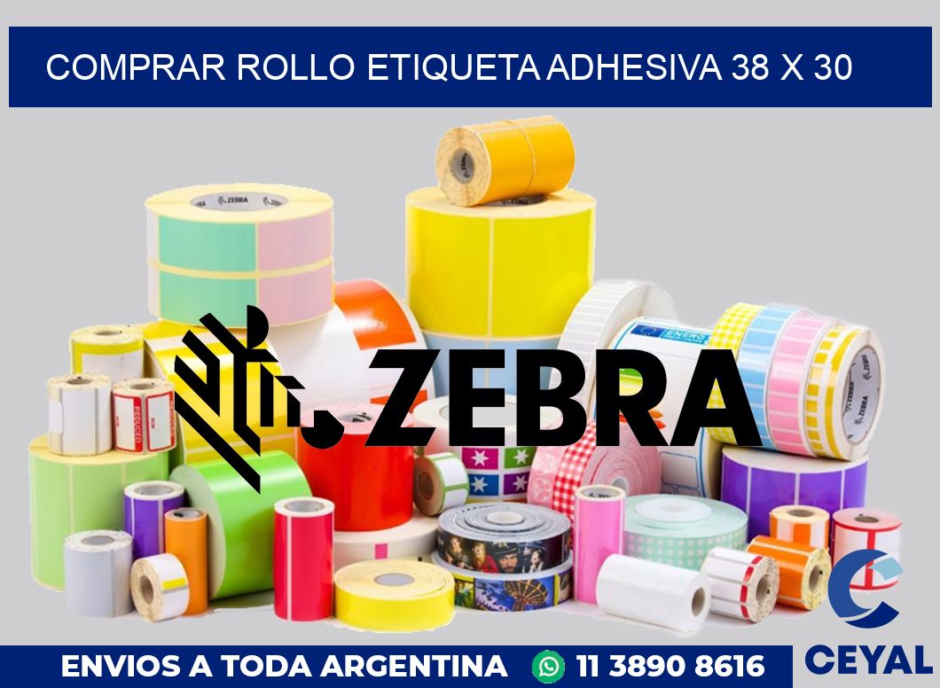 Comprar rollo etiqueta adhesiva 38 x 30