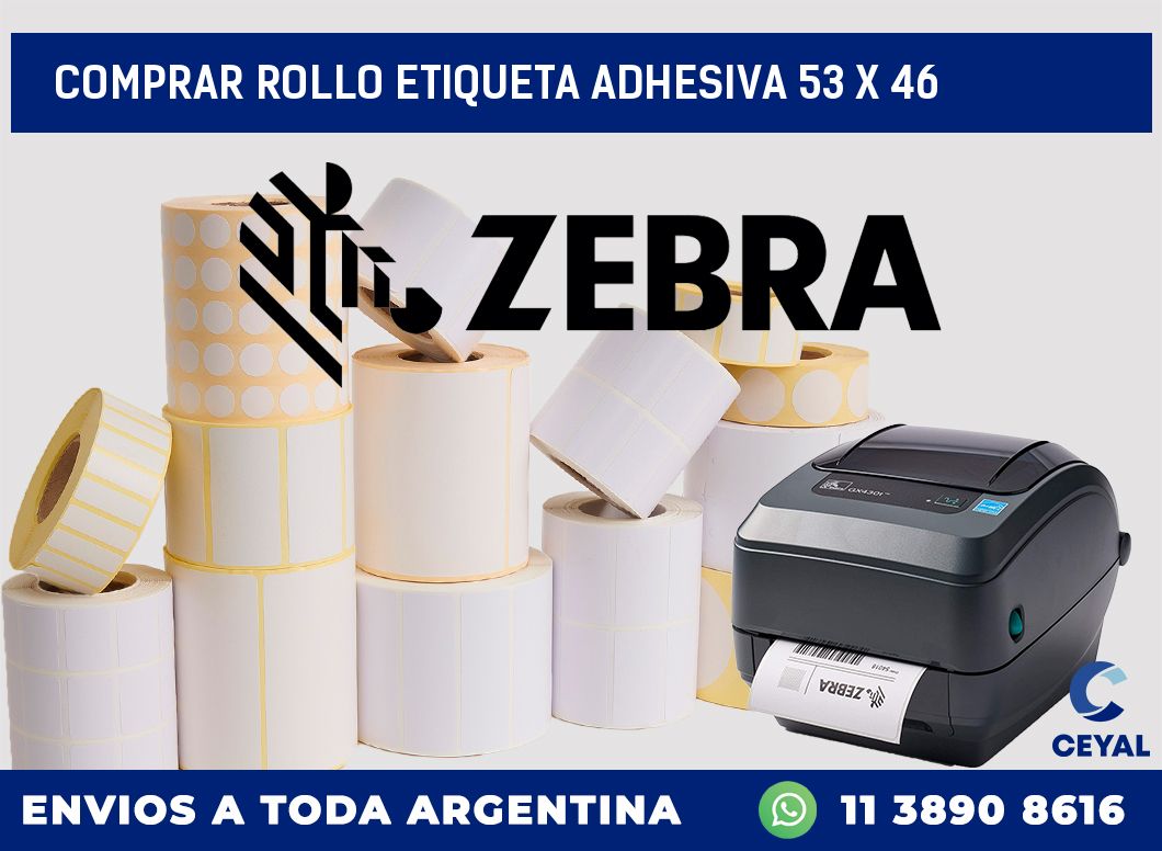 Comprar rollo etiqueta adhesiva 53 x 46