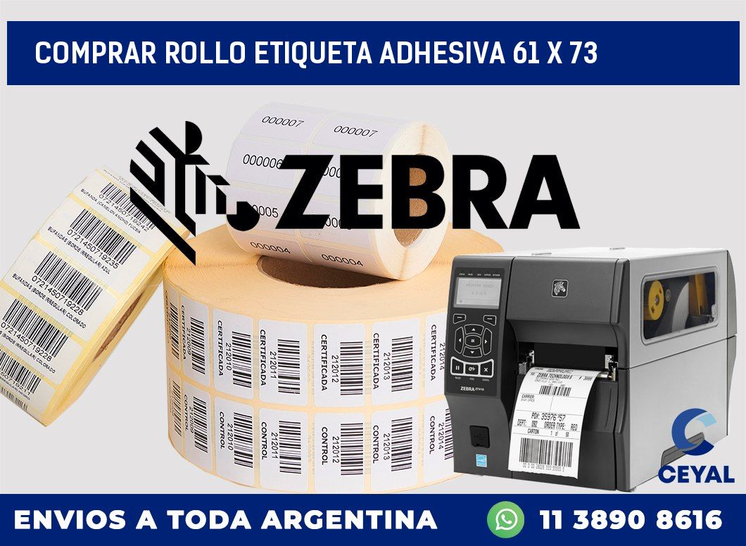 Comprar rollo etiqueta adhesiva 61 x 73