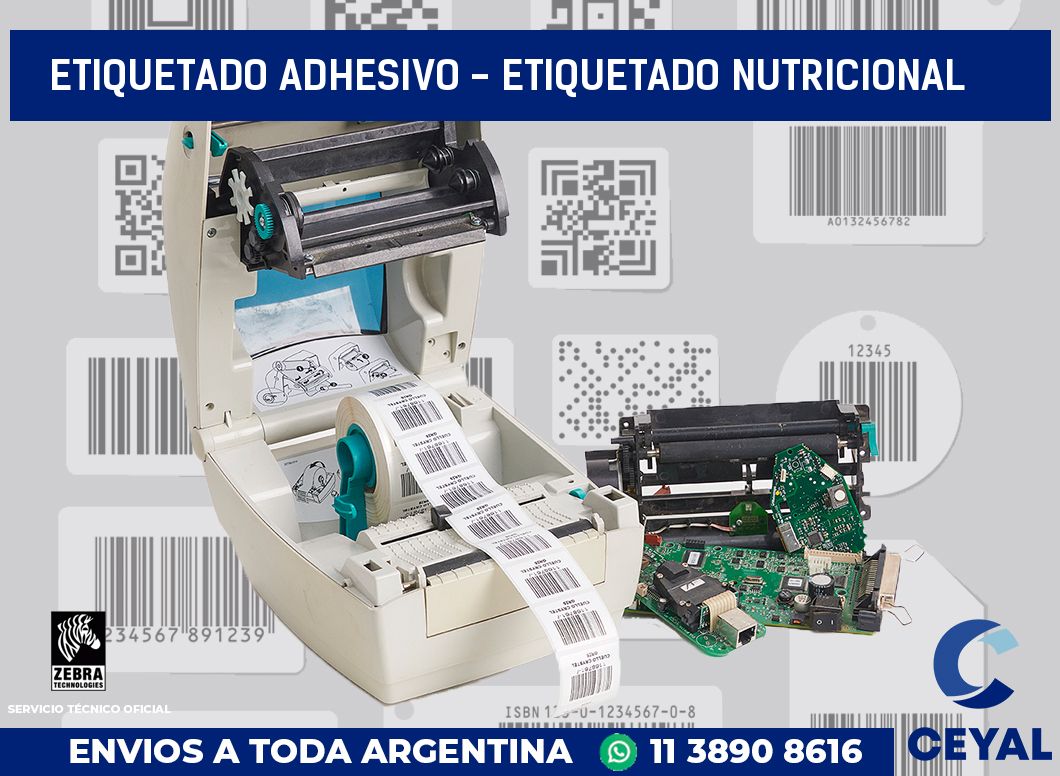 Etiquetado adhesivo - Etiquetado Nutricional