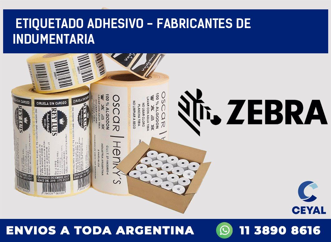 Etiquetado adhesivo – Fabricantes de indumentaria