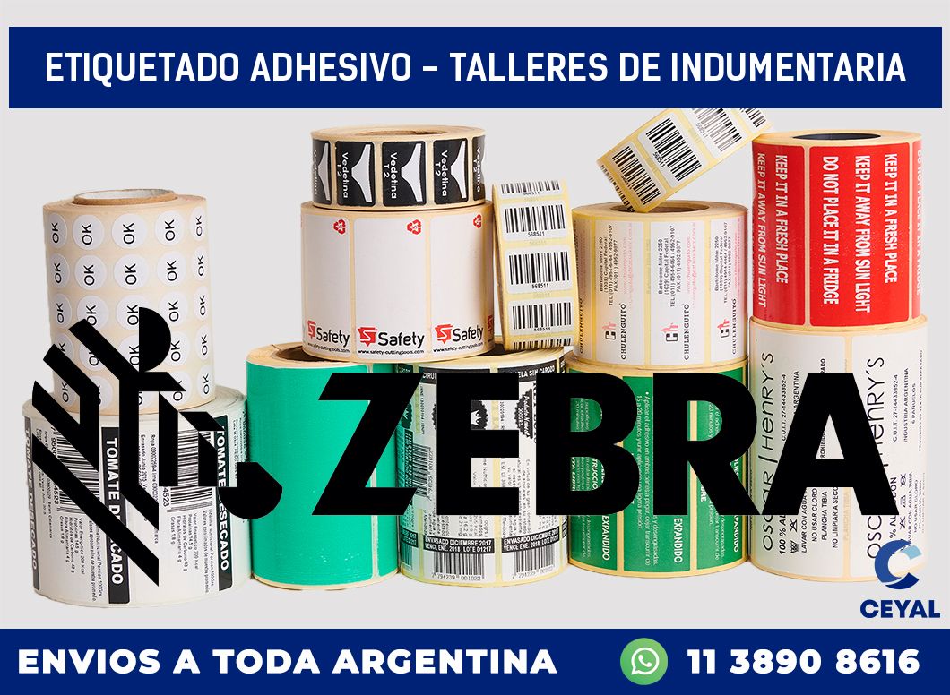 Etiquetado adhesivo – Talleres de indumentaria