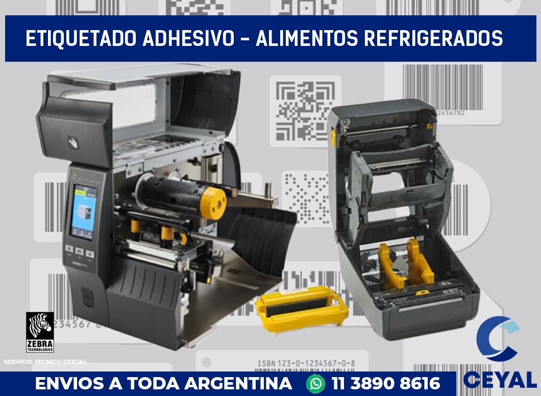 Etiquetado adhesivo - alimentos refrigerados