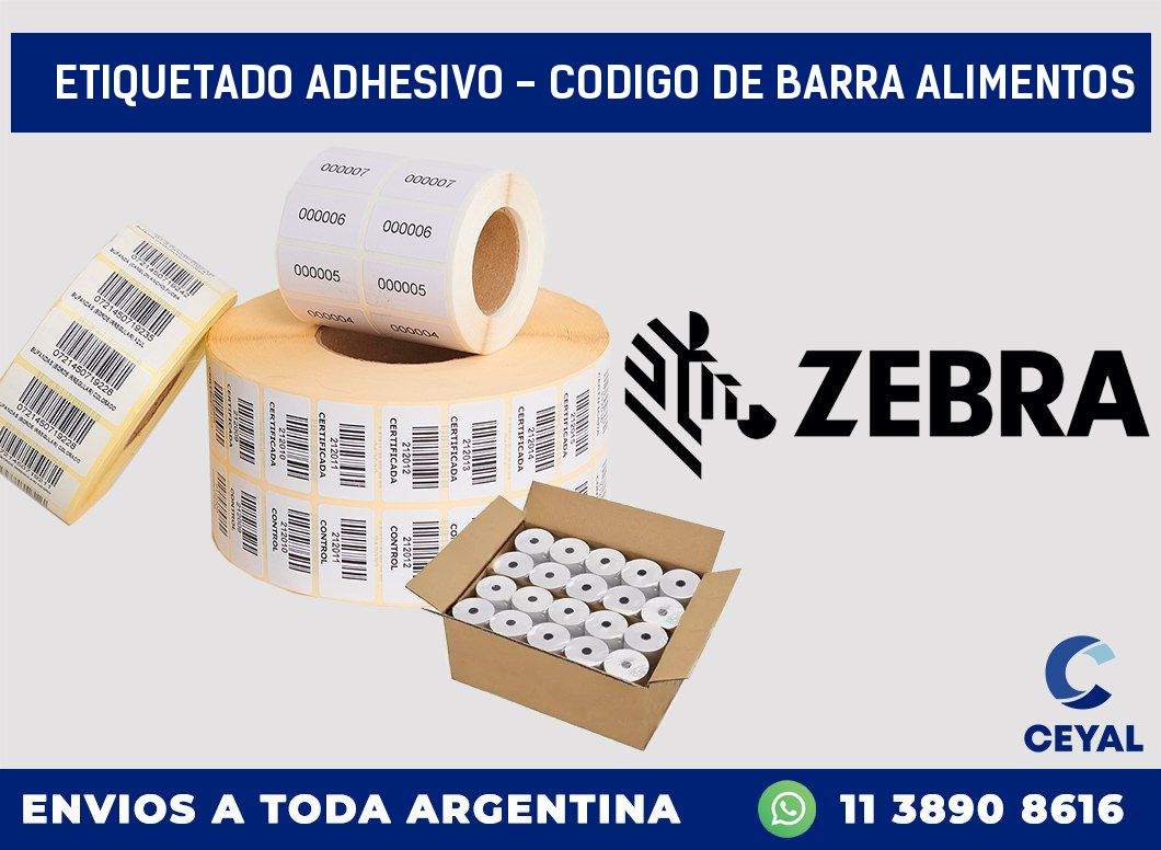 Etiquetado adhesivo – codigo de barra alimentos