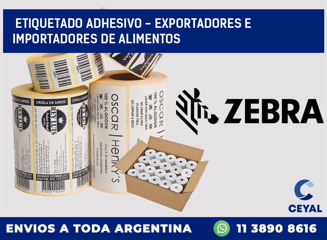 Etiquetado adhesivo – exportadores e importadores de alimentos