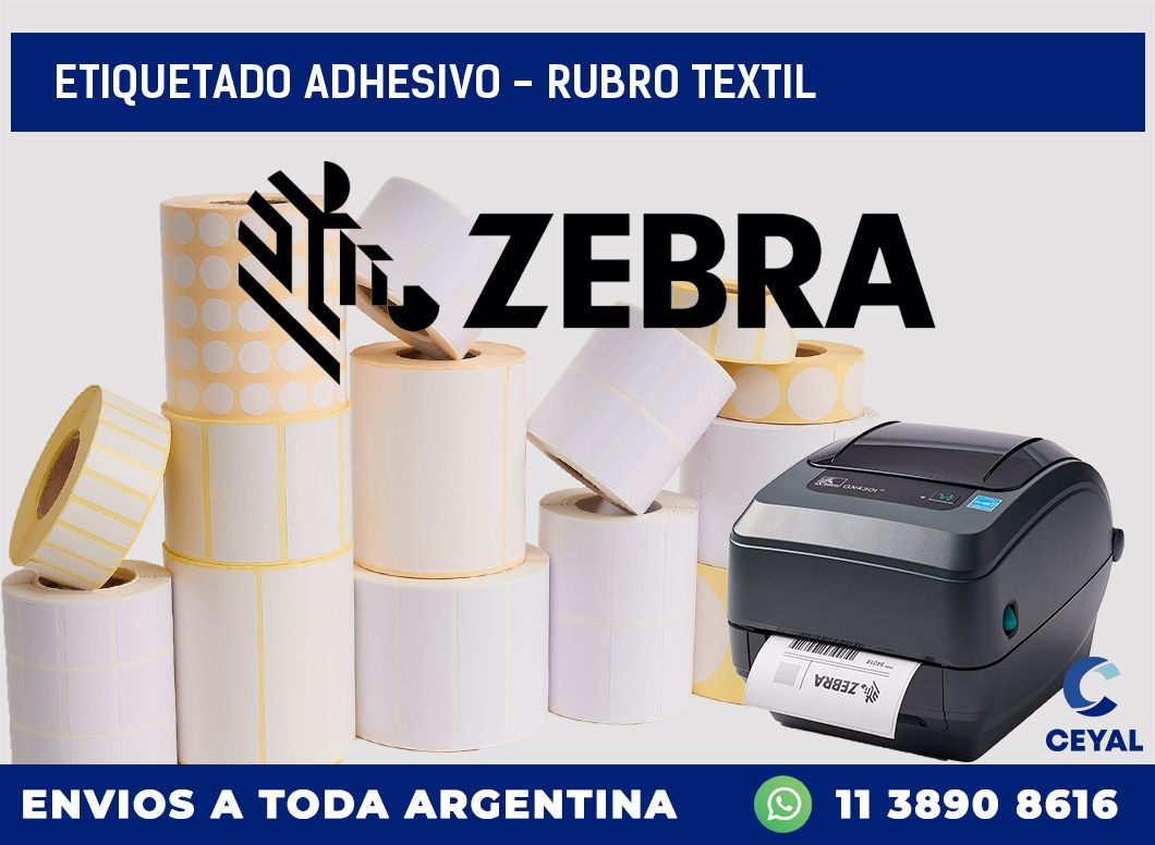 Etiquetado adhesivo – rubro textil