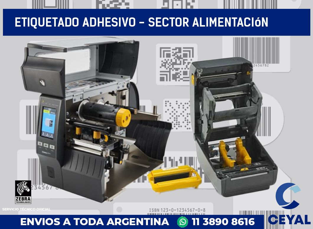 Etiquetado adhesivo - sector alimentación