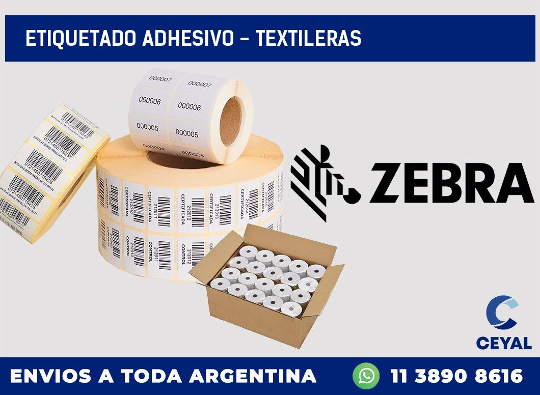 Etiquetado adhesivo – textileras