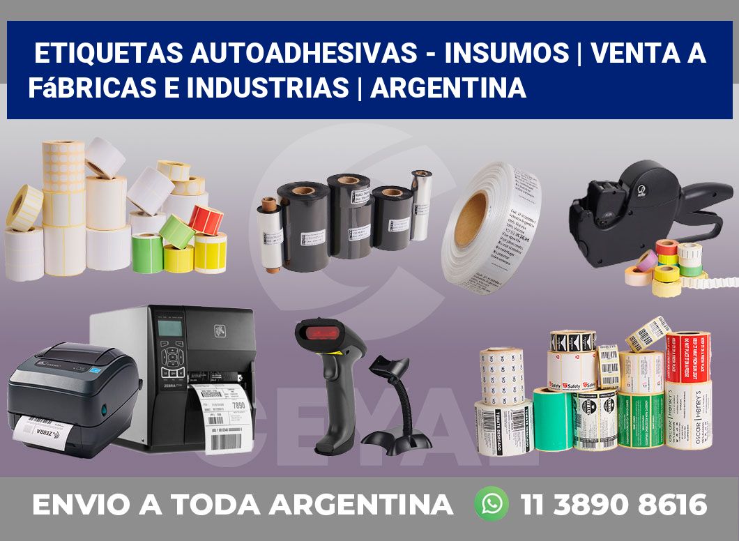 Etiquetas autoadhesivas – insumos | Venta a fábricas e industrias | Argentina