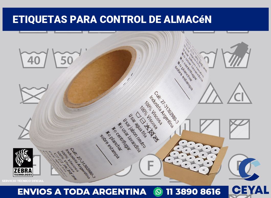 Etiquetas para Control de Almacén