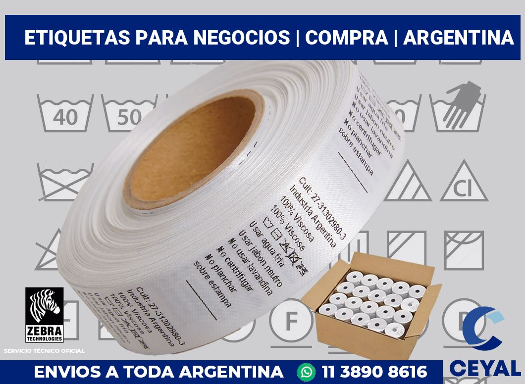 Etiquetas para negocios | Compra | Argentina