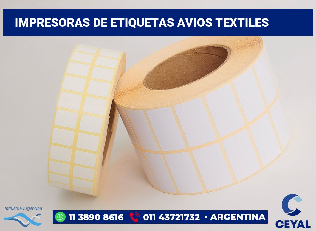 Impresoras de etiquetas Avios textiles