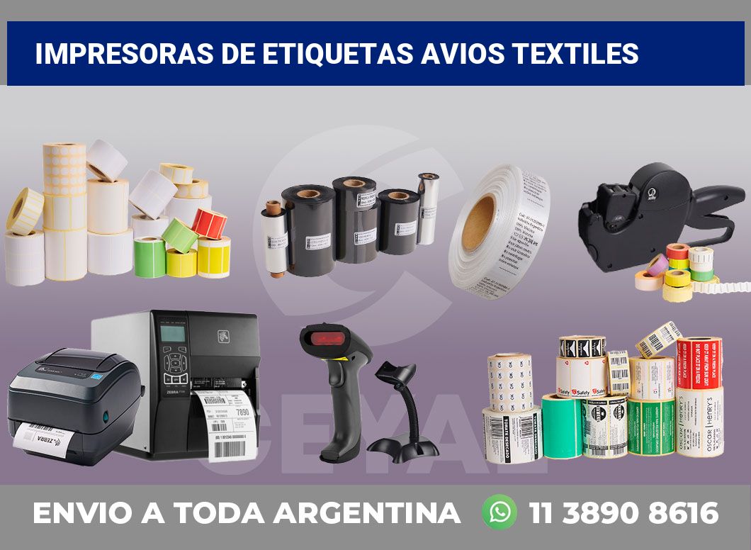 Impresoras de etiquetas Avios textiles