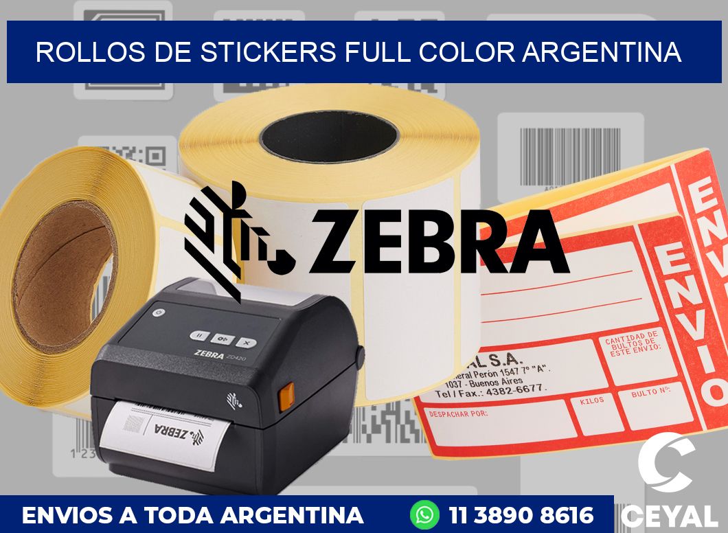 ROLLOS DE STICKERS FULL COLOR ARGENTINA