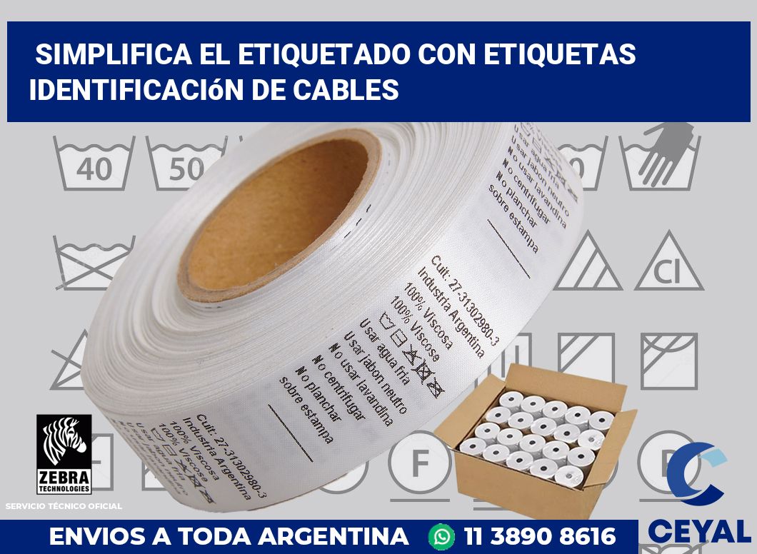 Simplifica el Etiquetado con Etiquetas Identificación de Cables