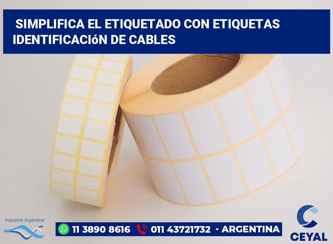 Simplifica el Etiquetado con Etiquetas Identificación de Cables