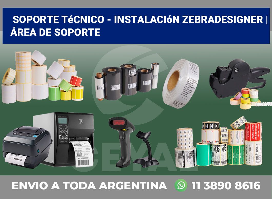 Soporte técnico – instalación ZebraDesigner | Área de soporte