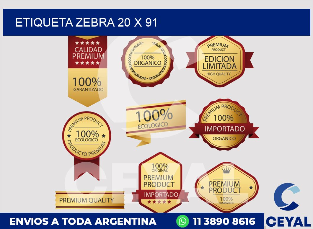 etiqueta zebra 20 x 91