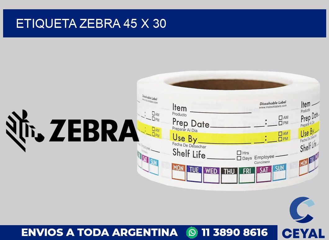 etiqueta zebra 45 x 30