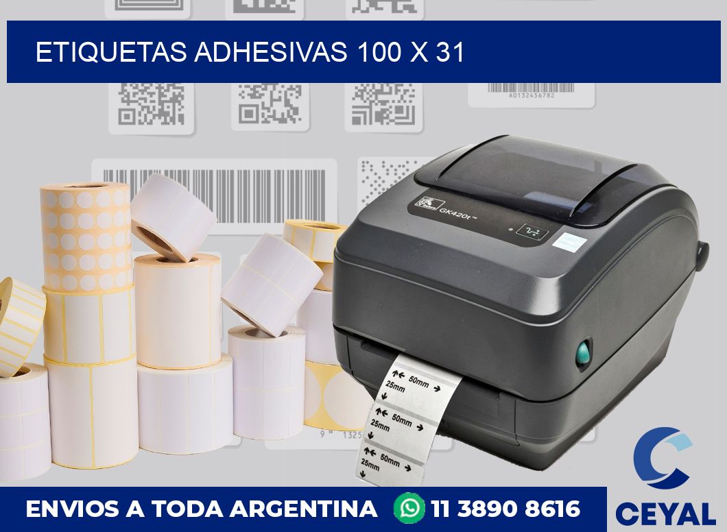 etiquetas adhesivas 100 x 31