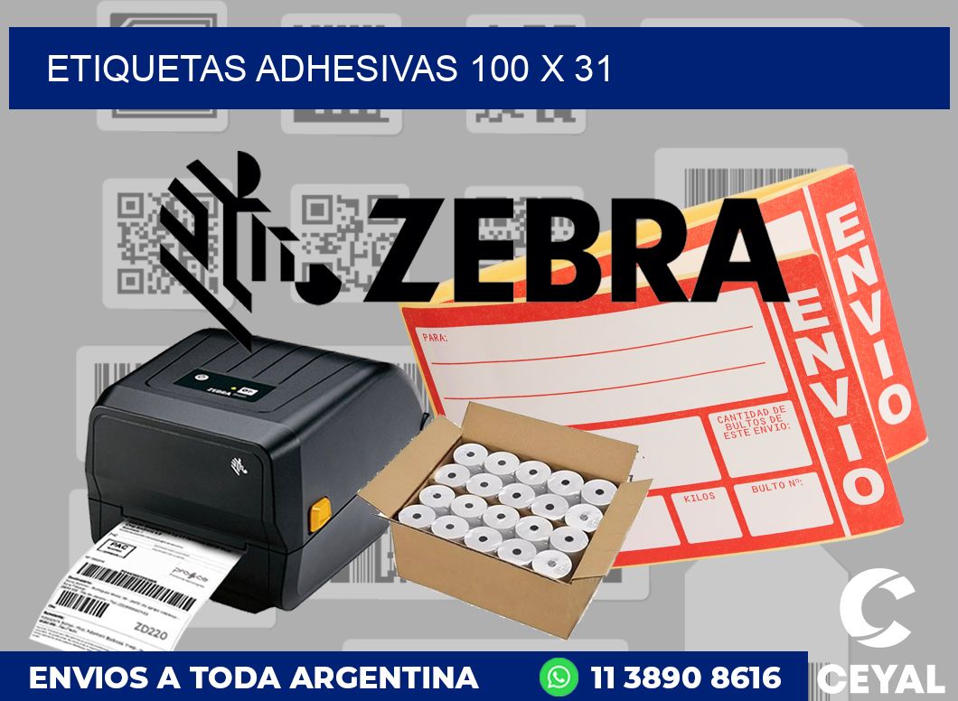 etiquetas adhesivas 100 x 31