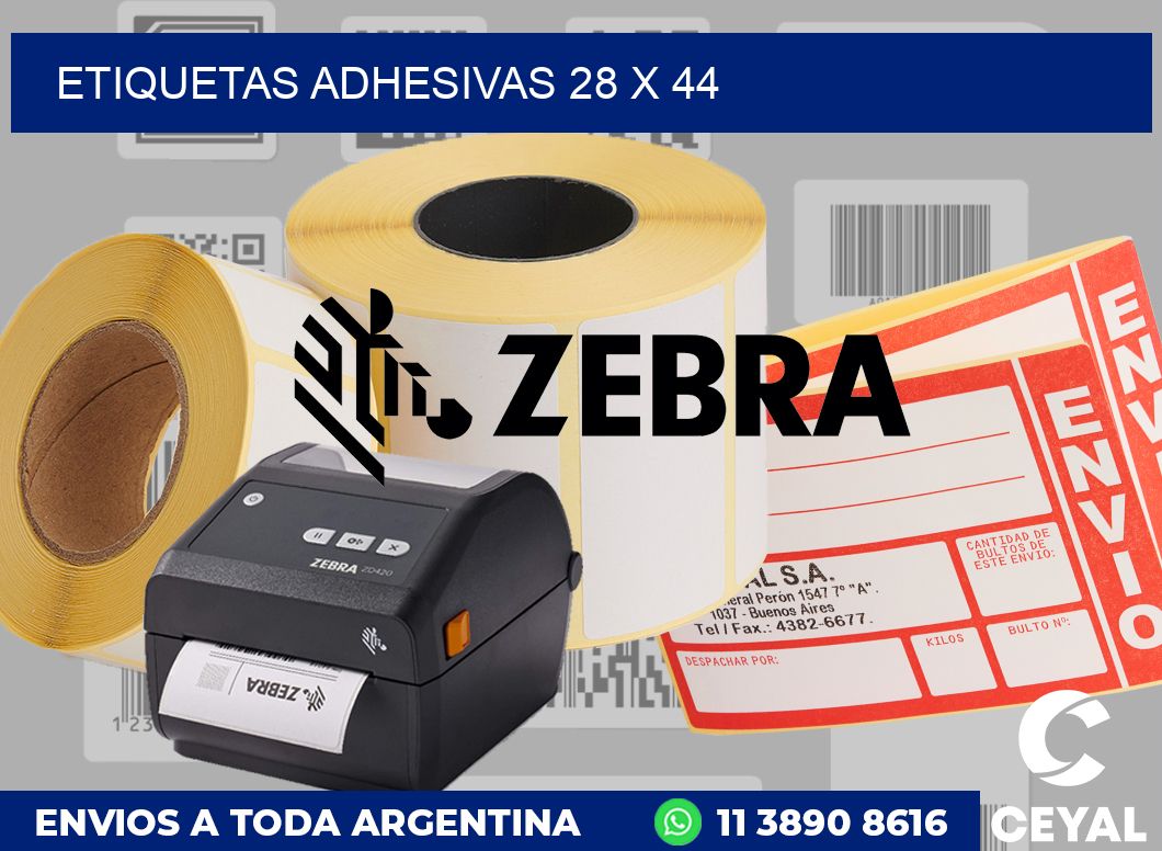 etiquetas adhesivas 28 x 44