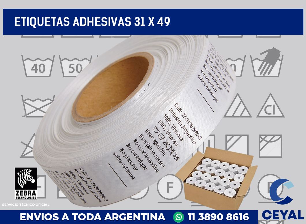 etiquetas adhesivas 31 x 49