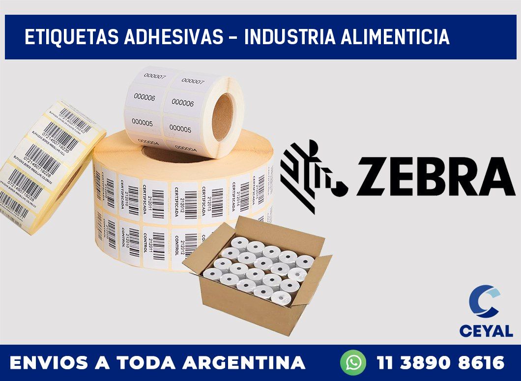 etiquetas adhesivas - Industria alimenticia