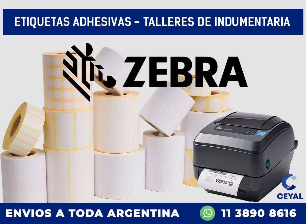 etiquetas adhesivas - Talleres de indumentaria