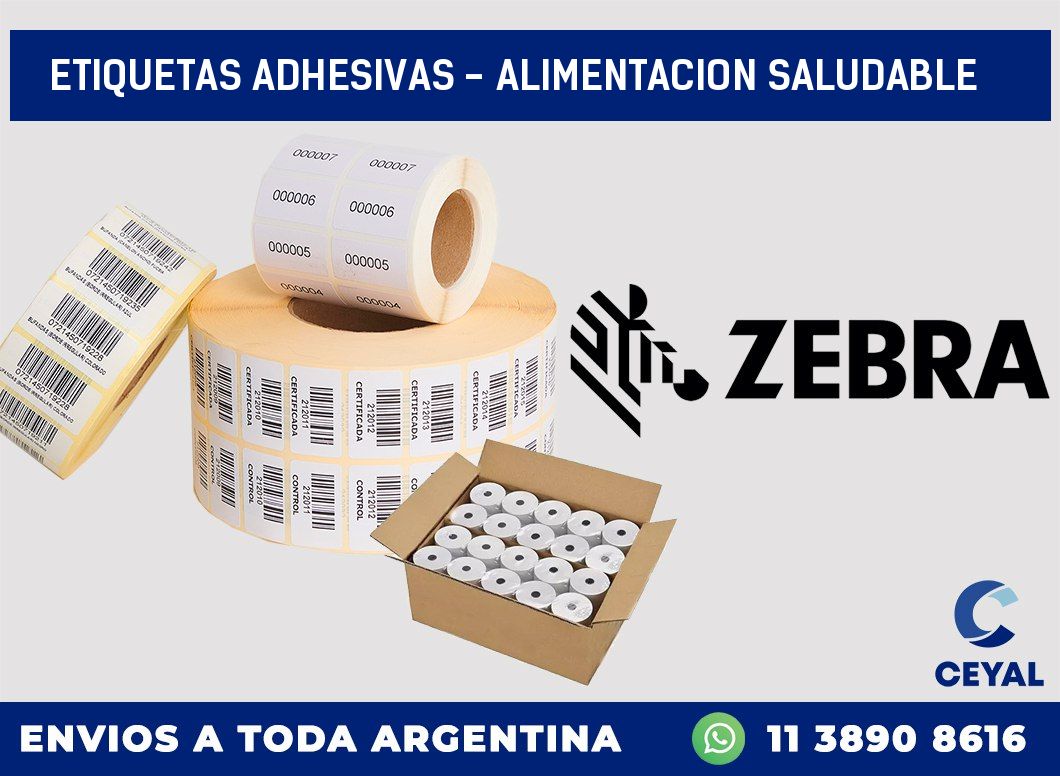 etiquetas adhesivas – alimentacion saludable