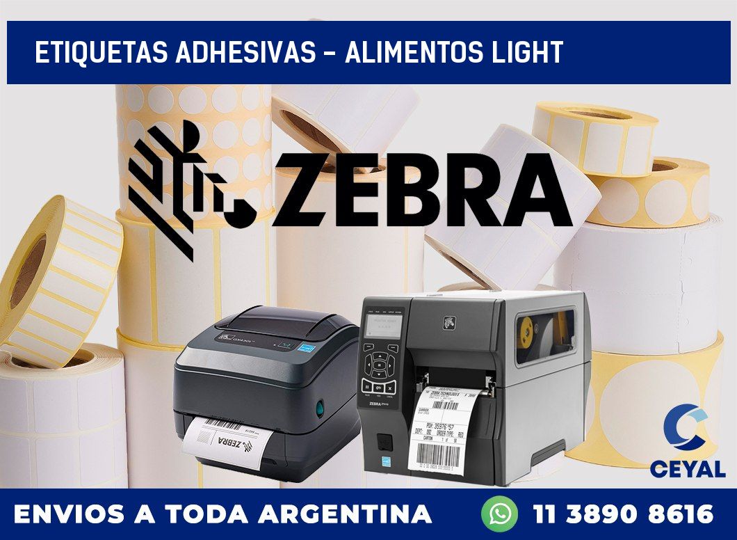 etiquetas adhesivas - alimentos light