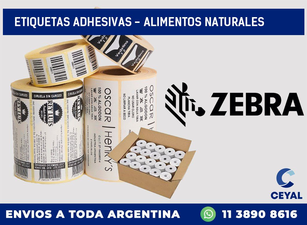 etiquetas adhesivas – alimentos naturales