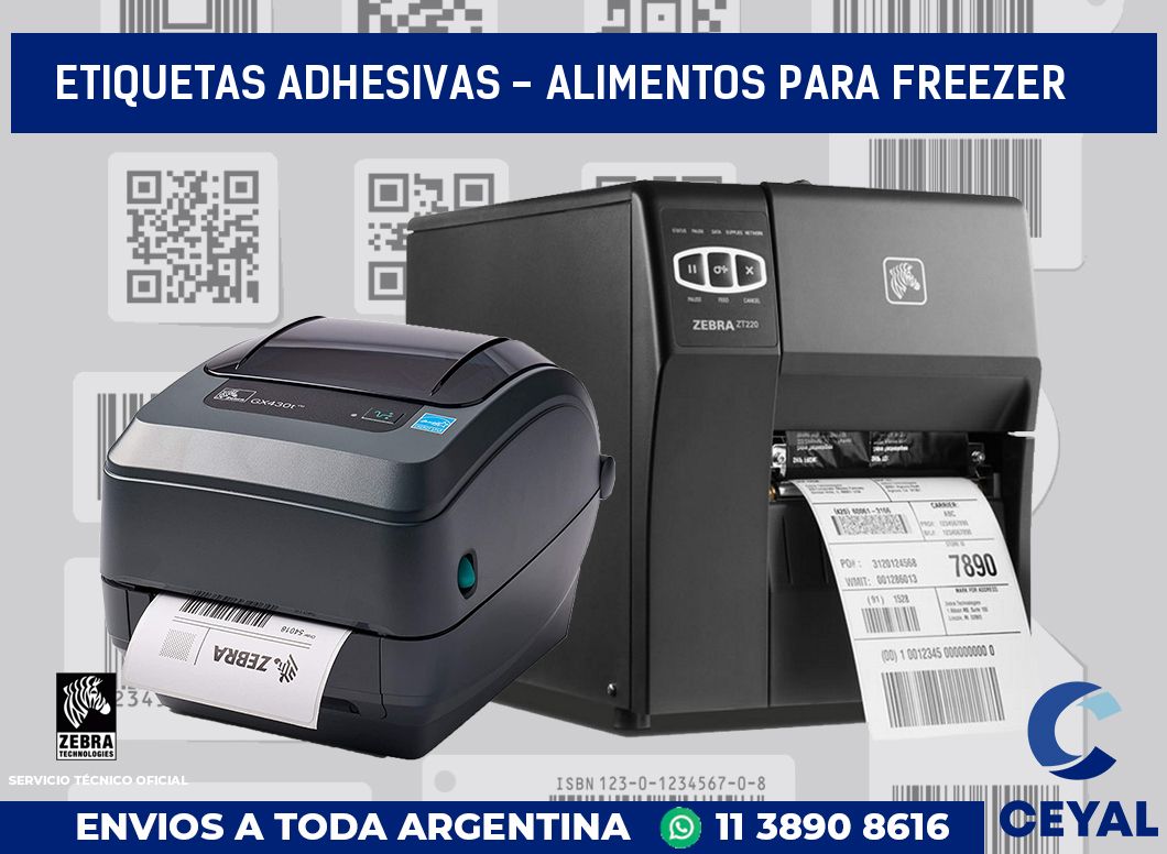 etiquetas adhesivas - alimentos para freezer