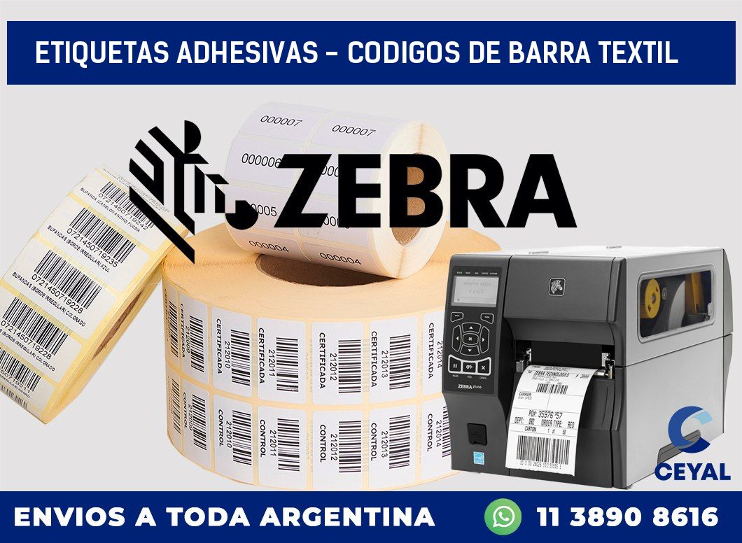 etiquetas adhesivas – codigos de barra textil