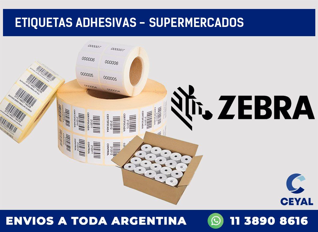 etiquetas adhesivas - supermercados