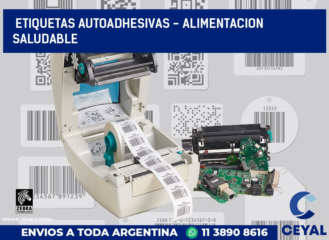 etiquetas autoadhesivas - alimentacion saludable