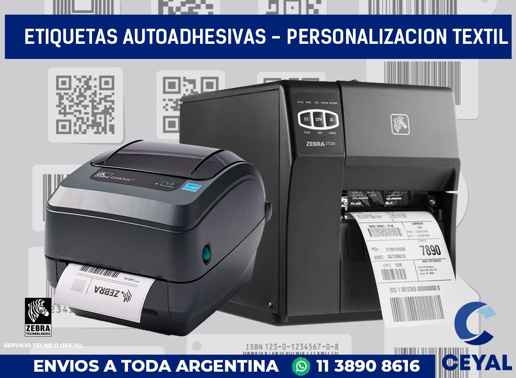 etiquetas autoadhesivas - personalizacion textil