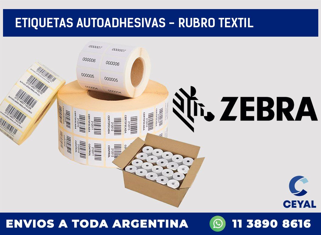 etiquetas autoadhesivas – rubro textil