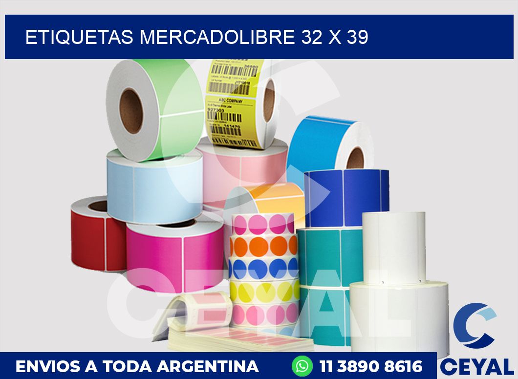 etiquetas mercadolibre 32 x 39